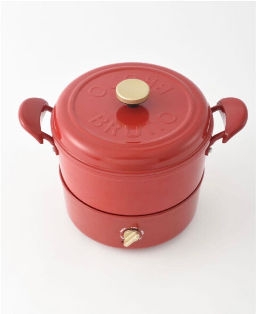【新品未使用】BRUNO　マルチグリルポット　レッド