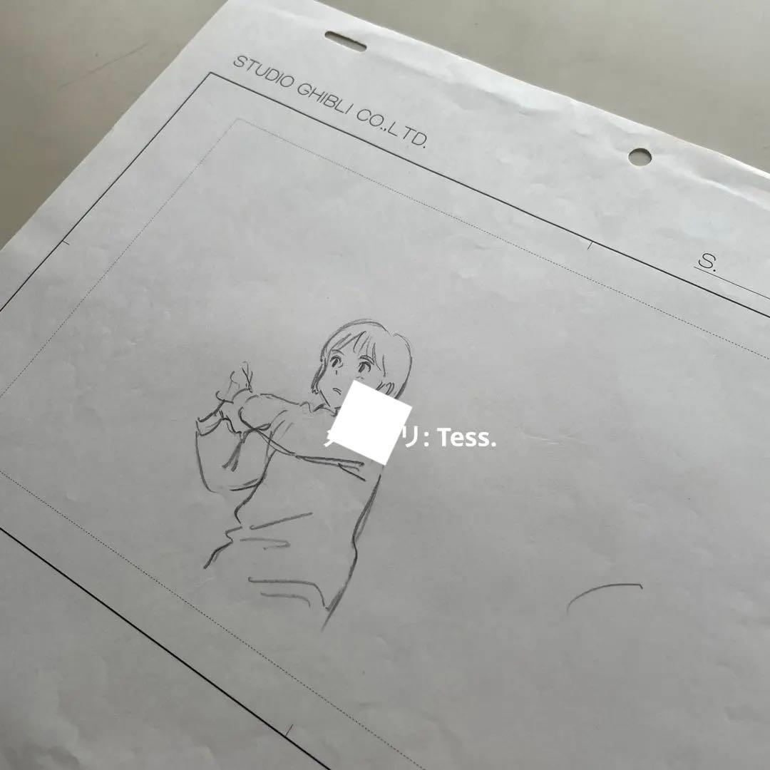 【直筆原画】 耳をすませば ジブリ 月島雫 ラフ画 宮崎駿 Ghibli