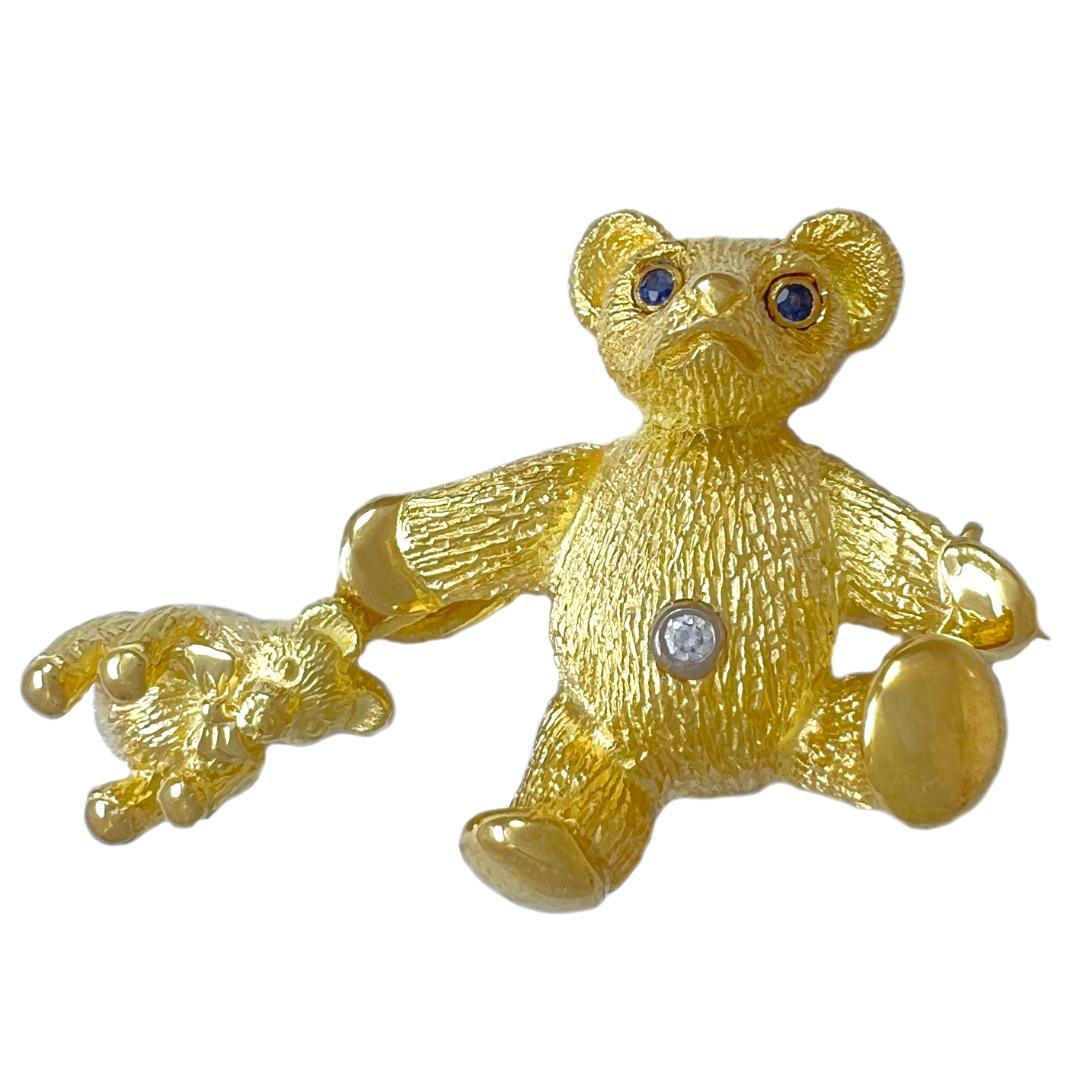 極美品　ティファニー　ブローチ　テディベア　K18　ヴィンテージ　希少　レア