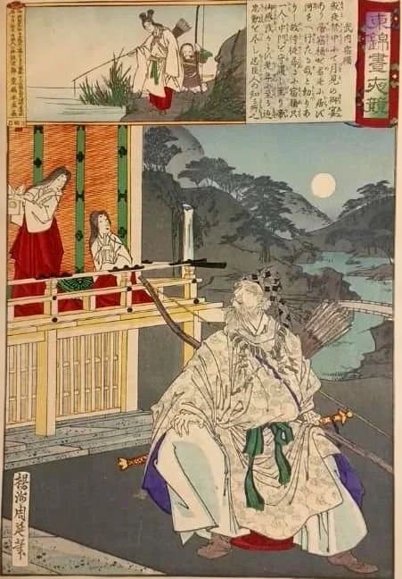 浮世絵版画、東錦畫夜競武内宿禰、楊洲周延（橋本周延)画明治19年出版