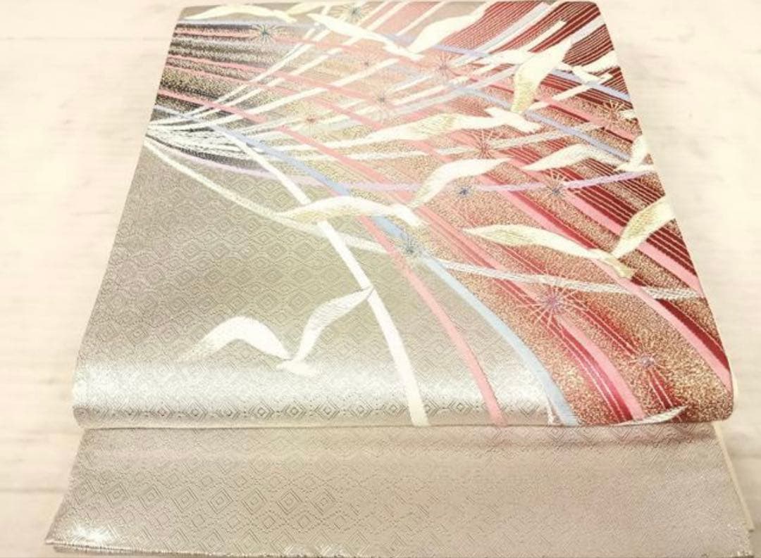 振袖 フルセット6点M〜Ｌ花鳥文　辻が花　暈し染め　金銀彩　正絹