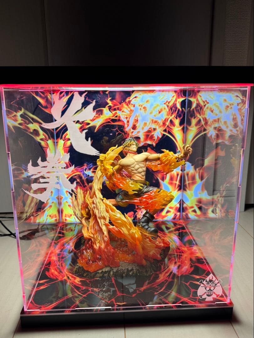 POP MAXIMUM ワンピース フィギュア エース 火拳 LEDケース付き