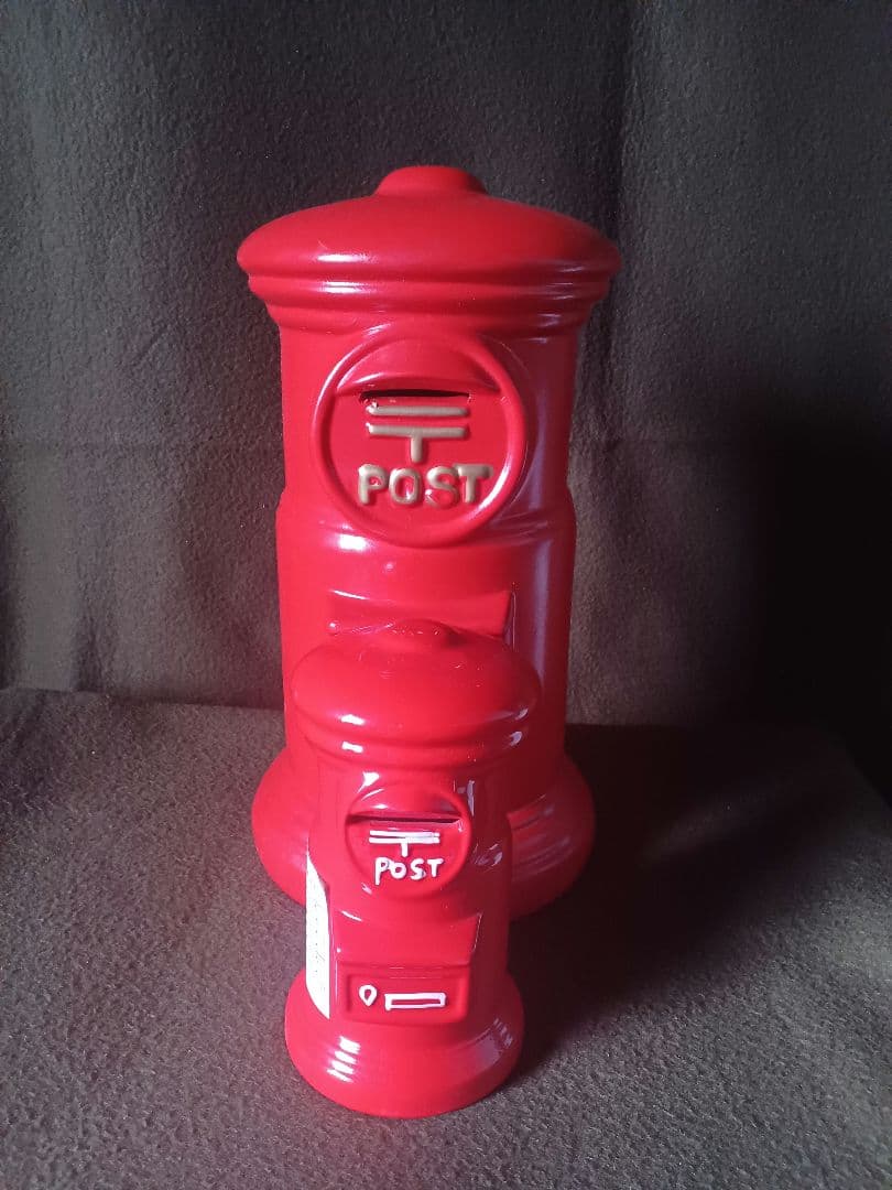 郵便ポスト 丸型貯金箱 小タイプ 大タイプ 2個セット