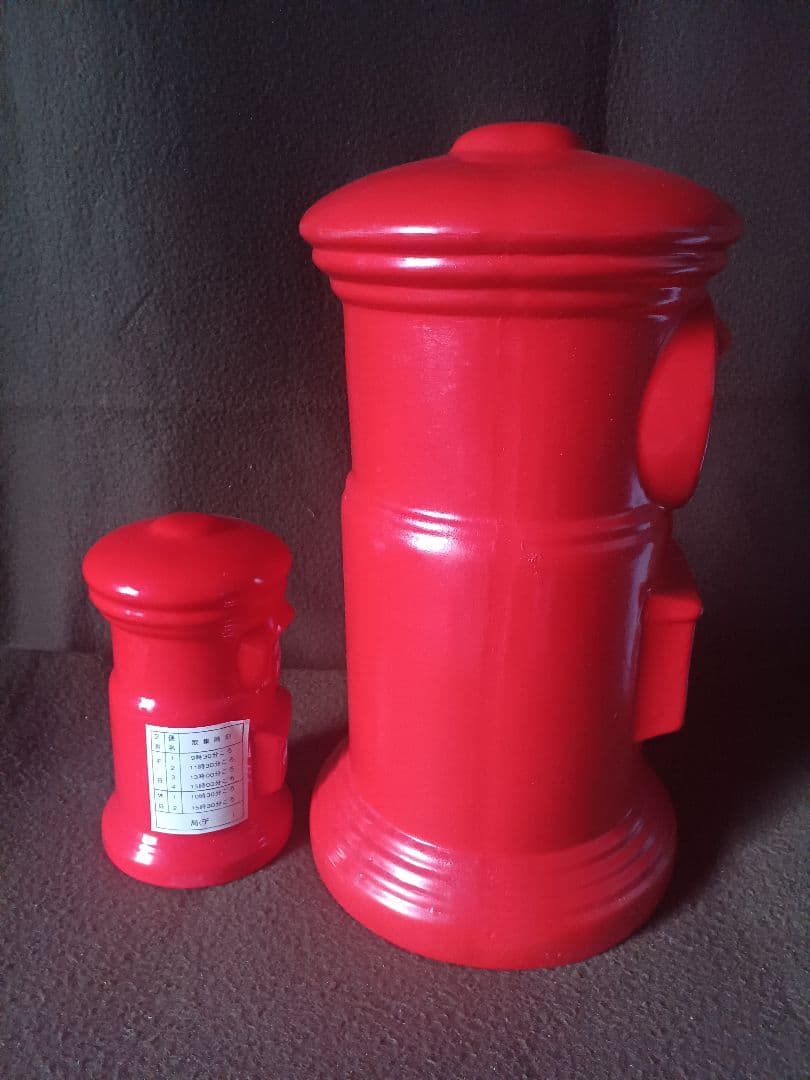 郵便ポスト 丸型貯金箱 小タイプ 大タイプ 2個セット