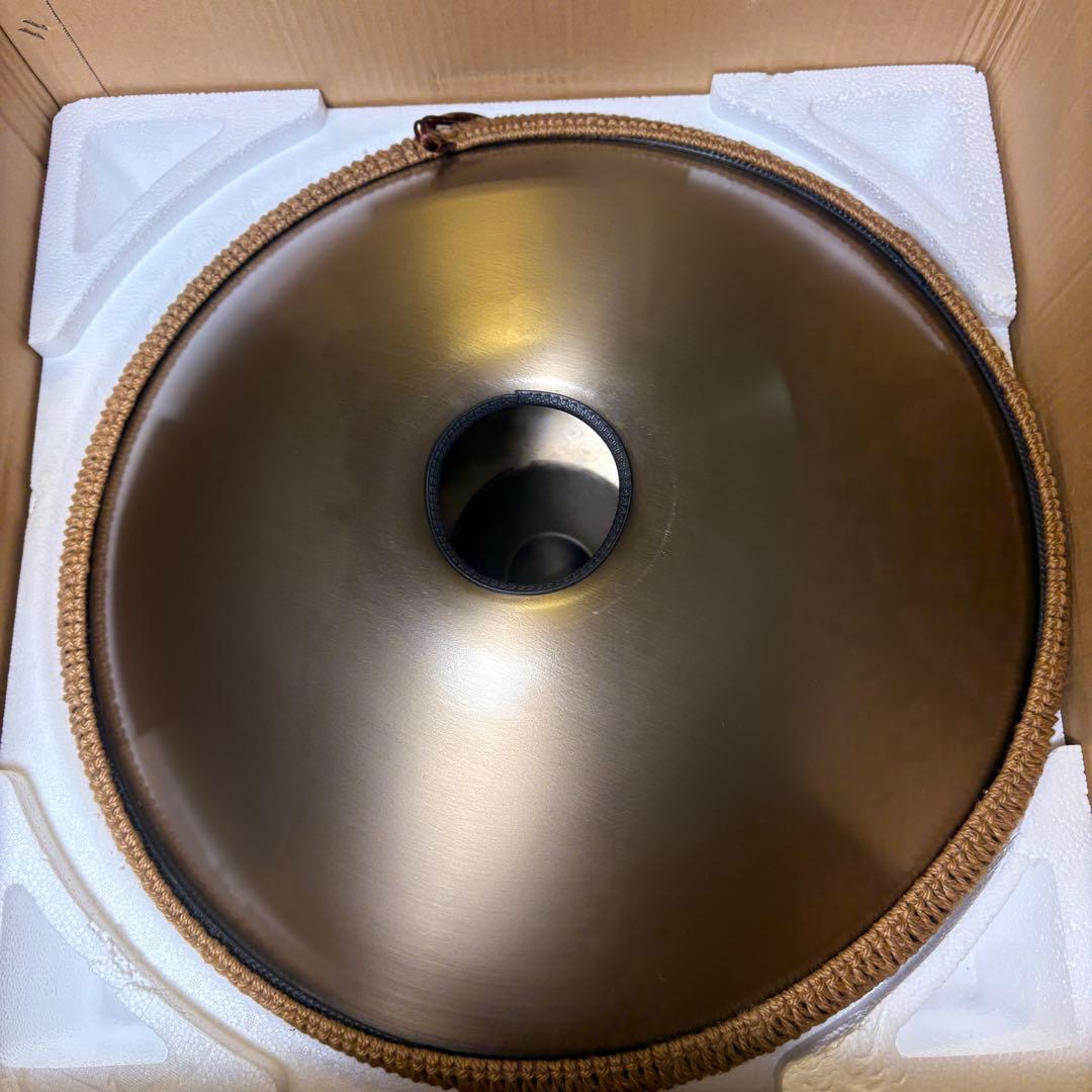 新品 ハンドパン 9音 Dマイナー スチール製 バッグ&スタンド付 55cm