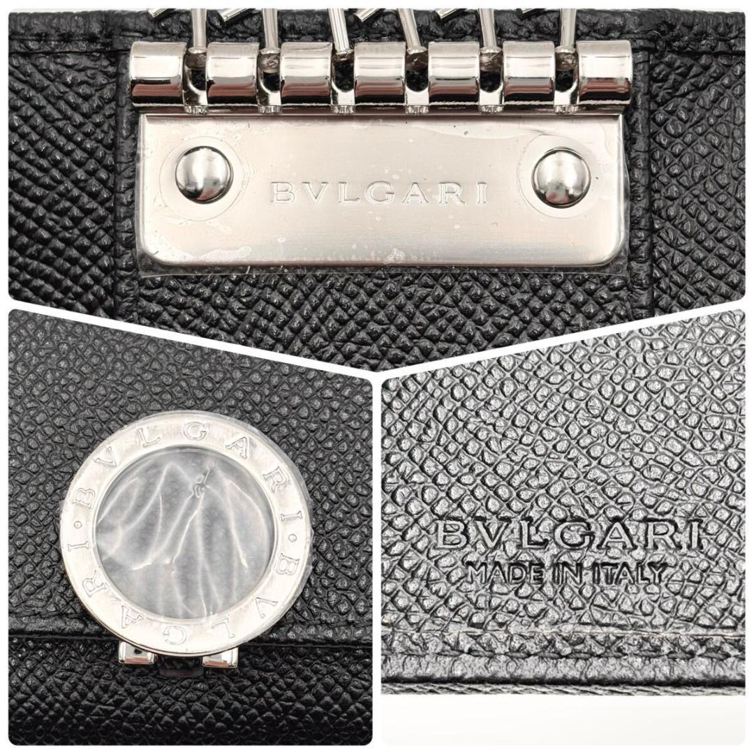 新品未使用 BVLGARI ブルガリ ロゴクリップ グレインレザー キーケース