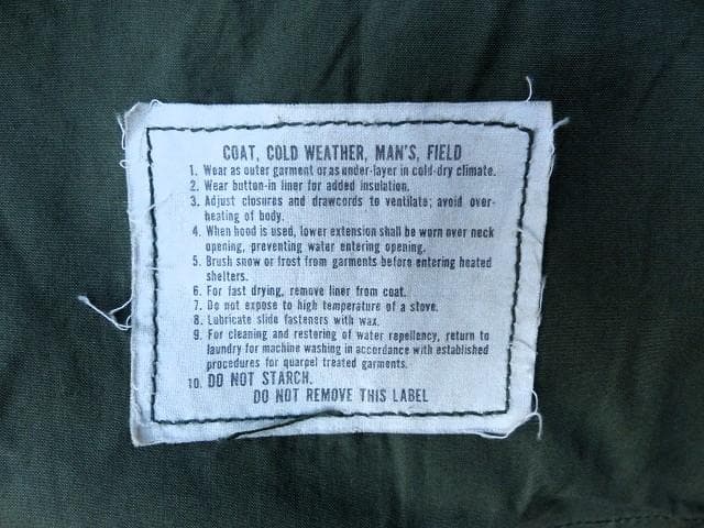 米軍 1971 M65フィールドジャケット S-R　アルミジップ　2nd　291