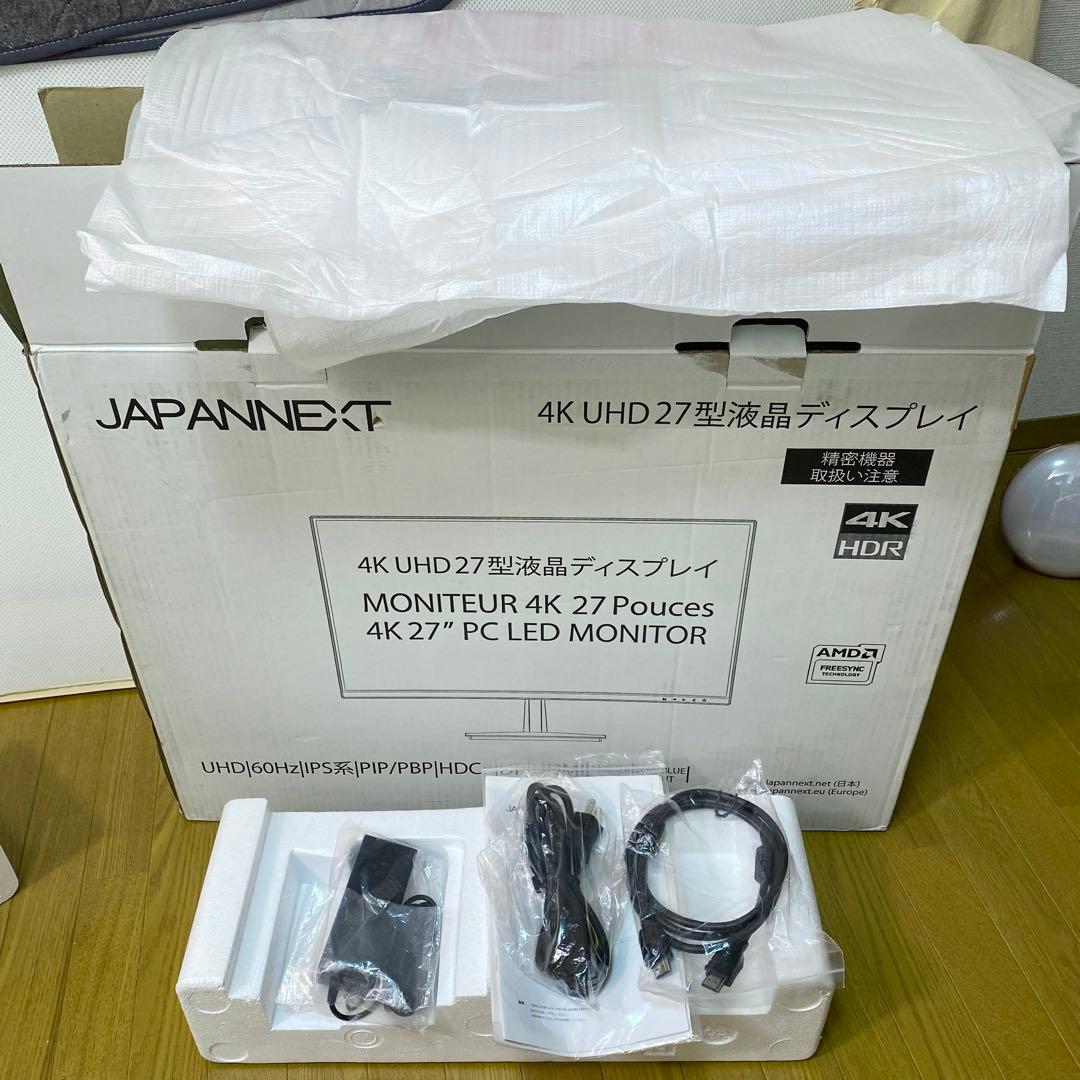 JAPANNEXT JN-IPS2704UHDR 4K　27インチ液晶モニター