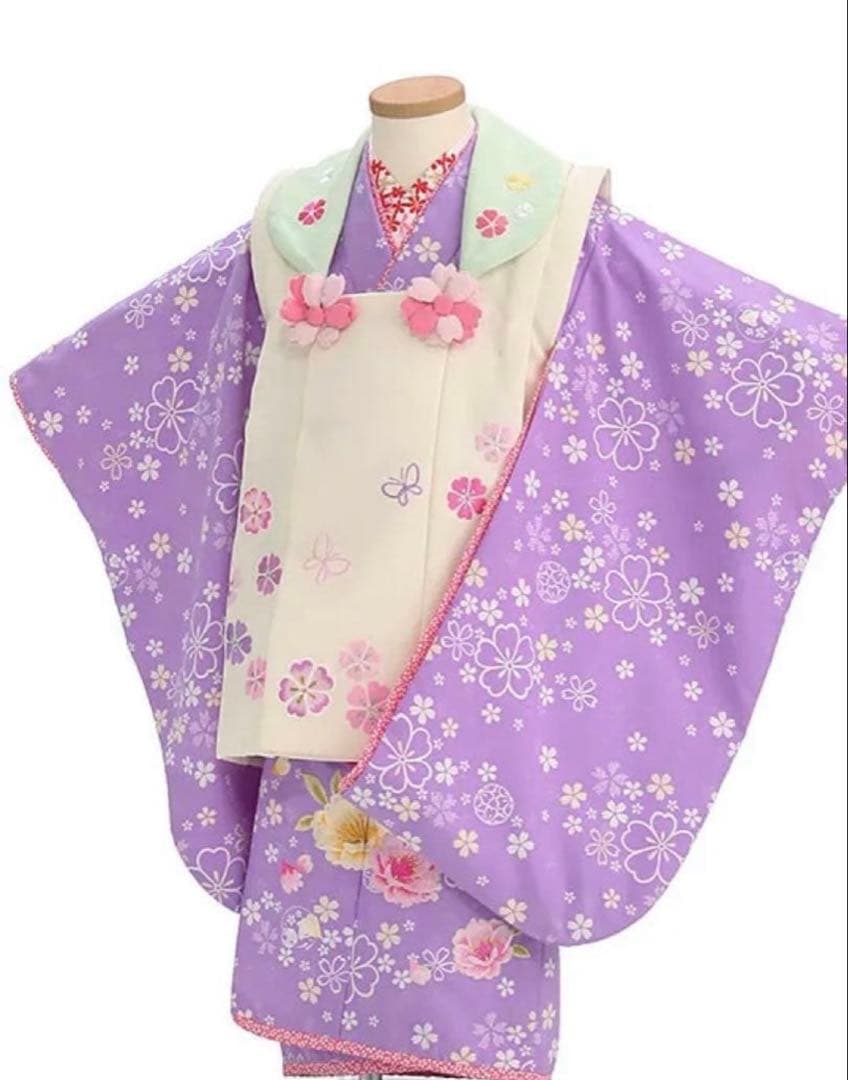 乙葉 七五三 3歳 着物 被布 刺繍 金糸