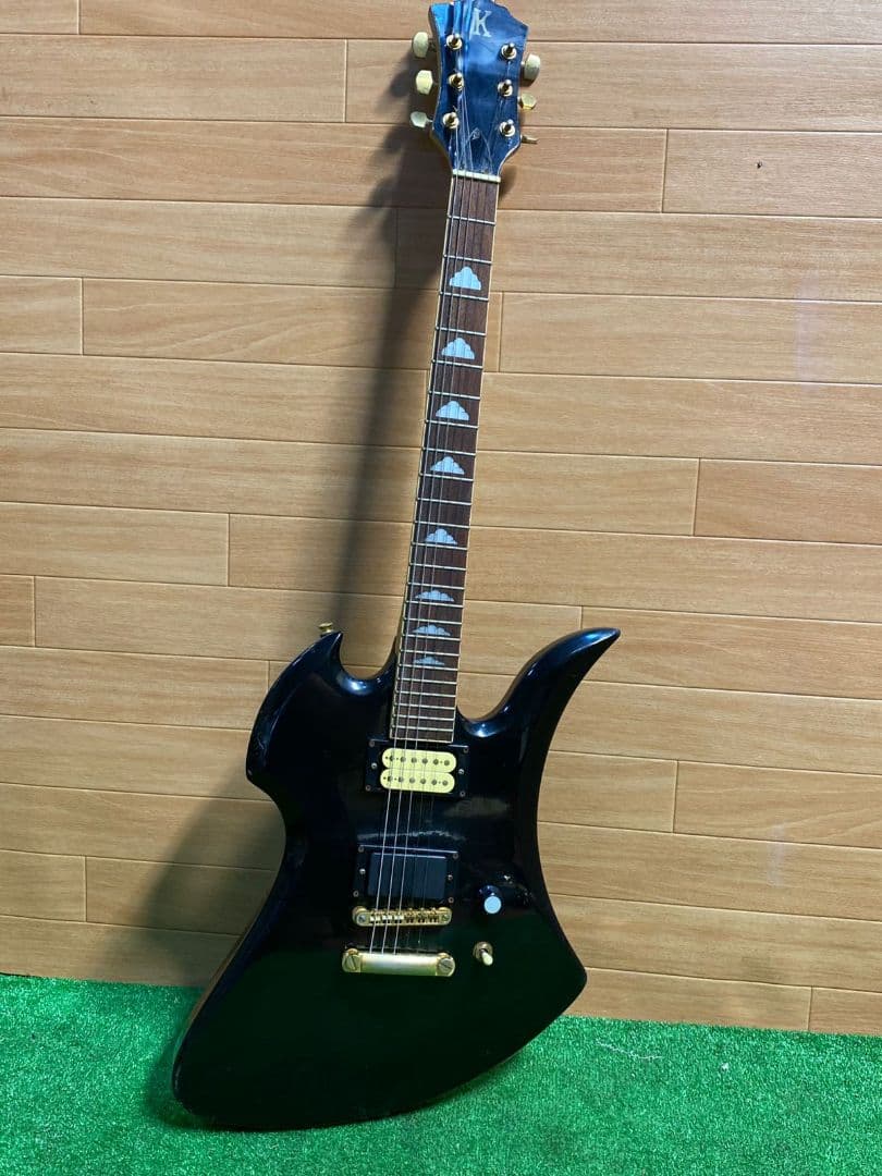 Kモデルギター ブラック 22フレット