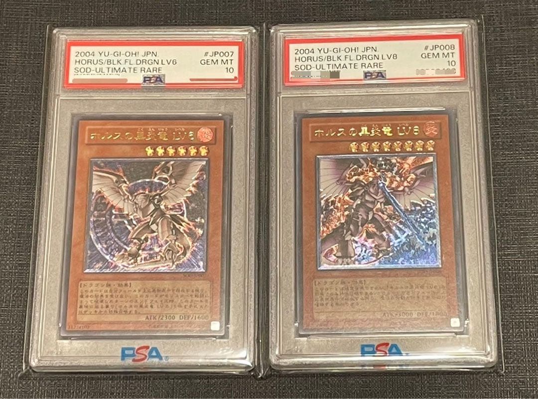 ホルスの黒炎竜 Lv6 & Lv8 レリーフ PSA10 2枚セット❗️