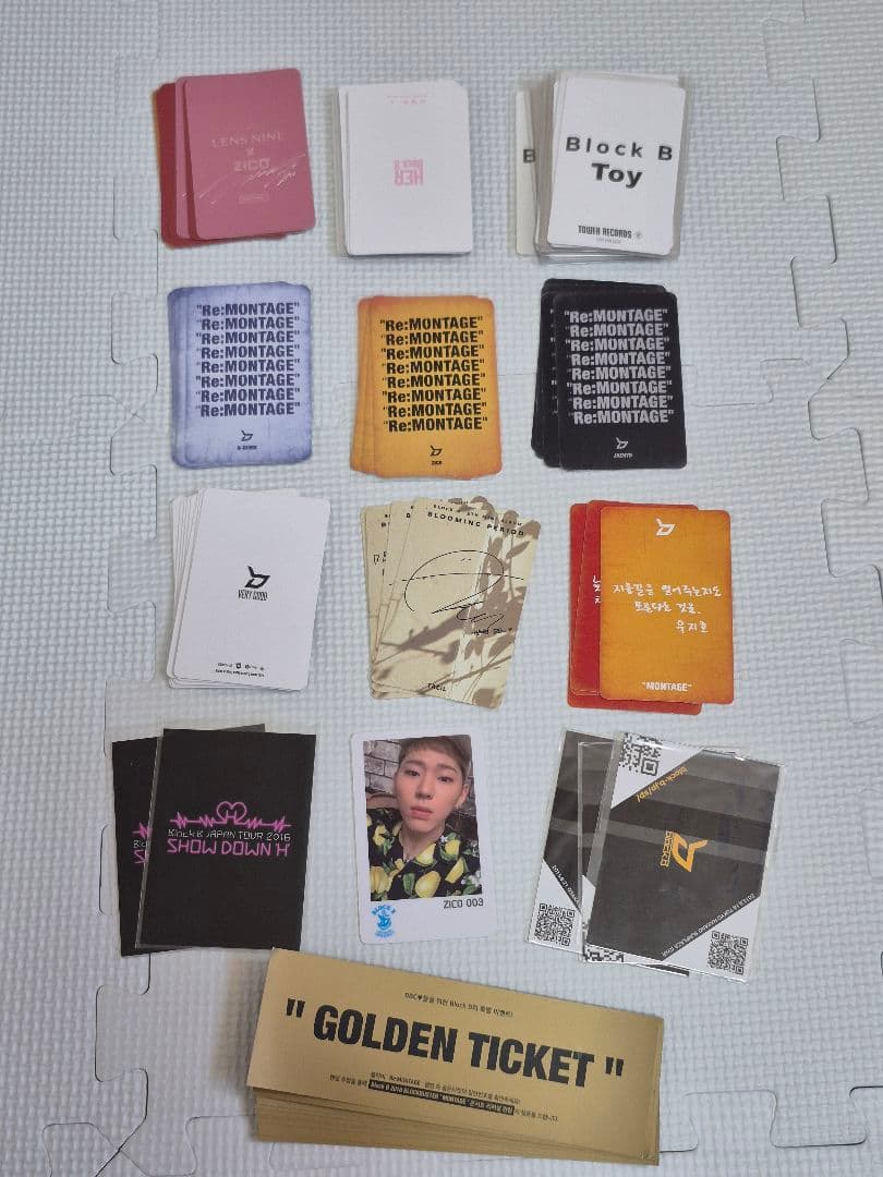 Block B と ZICO のグッズ トレカ 生写真 ポストカードまとめ売り