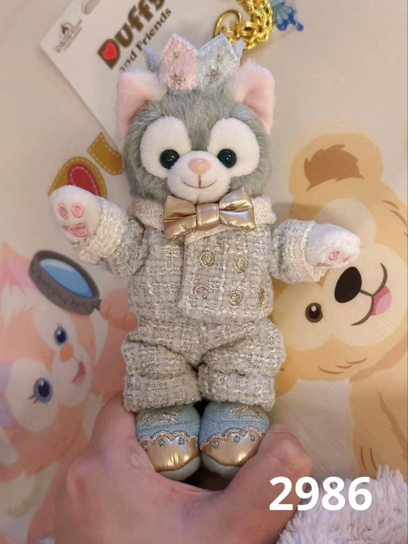 お顔厳選　上海ディズニー　虹　カラフル　リーナベル　ぬいぐるみss5526