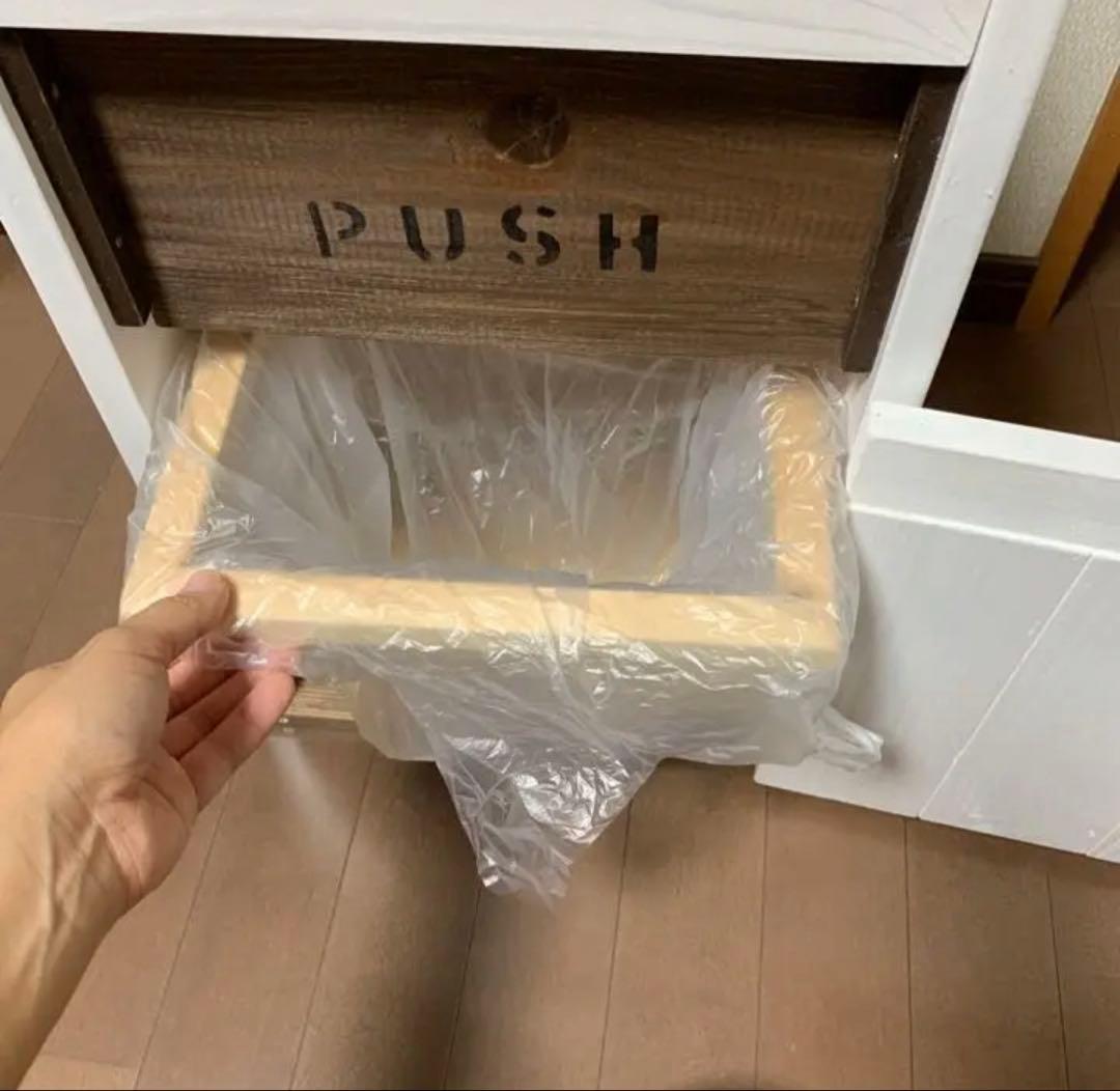 45L ダストボックス　黒茶　アメリカン　お洒落ゴミ箱　男前インテリア