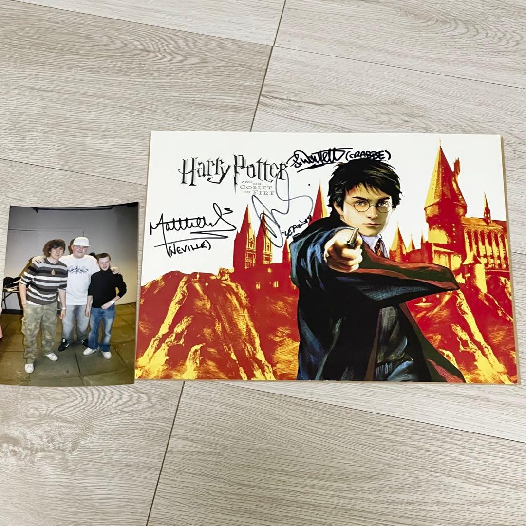 ハリーポッター 直筆サイン ネビル クラッブ シェーマス 写真付き 2005年