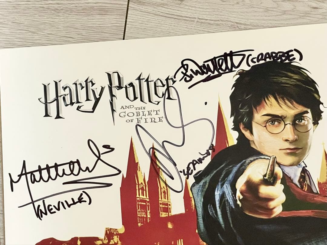 ハリーポッター 直筆サイン ネビル クラッブ シェーマス 写真付き 2005年