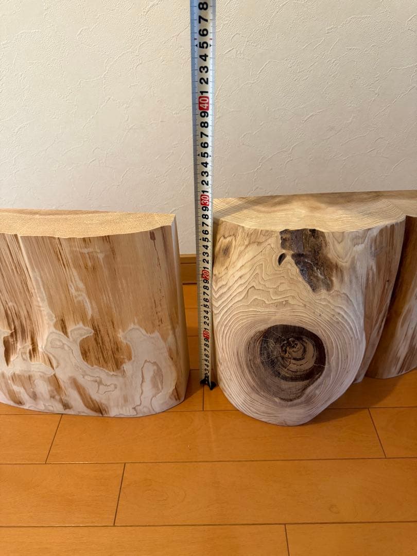 天然杉の一枚板根っこ部分木目テーブル