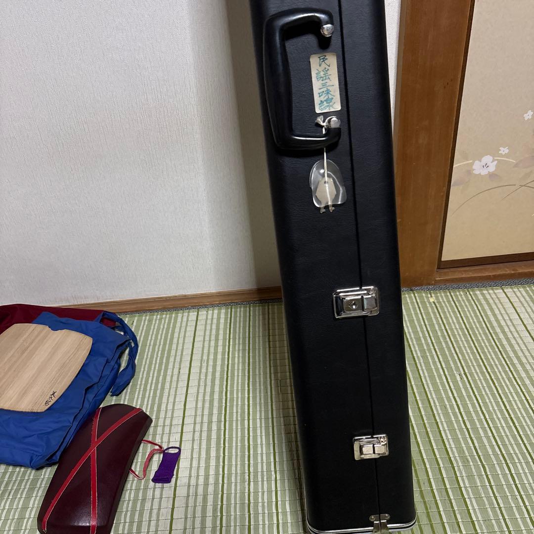三味線　東さわり　和楽器　バチ　撥　弦　駒　ハードケース　民謡　べっこう風撥