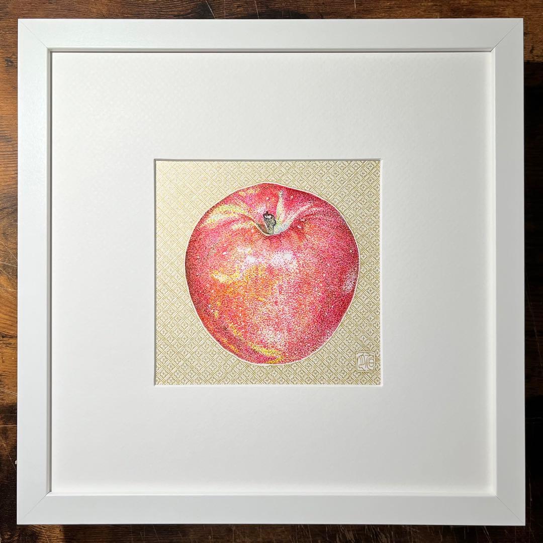 ボールペンアート「林檎」イラスト原画