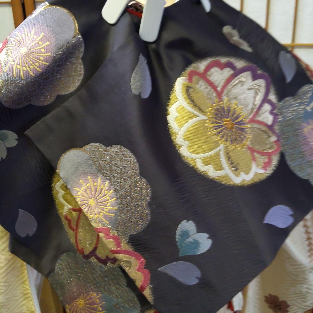 456 アイボリー　古典柄　正絹振袖7点フルセット　成人式卒業式謝恩会結婚式