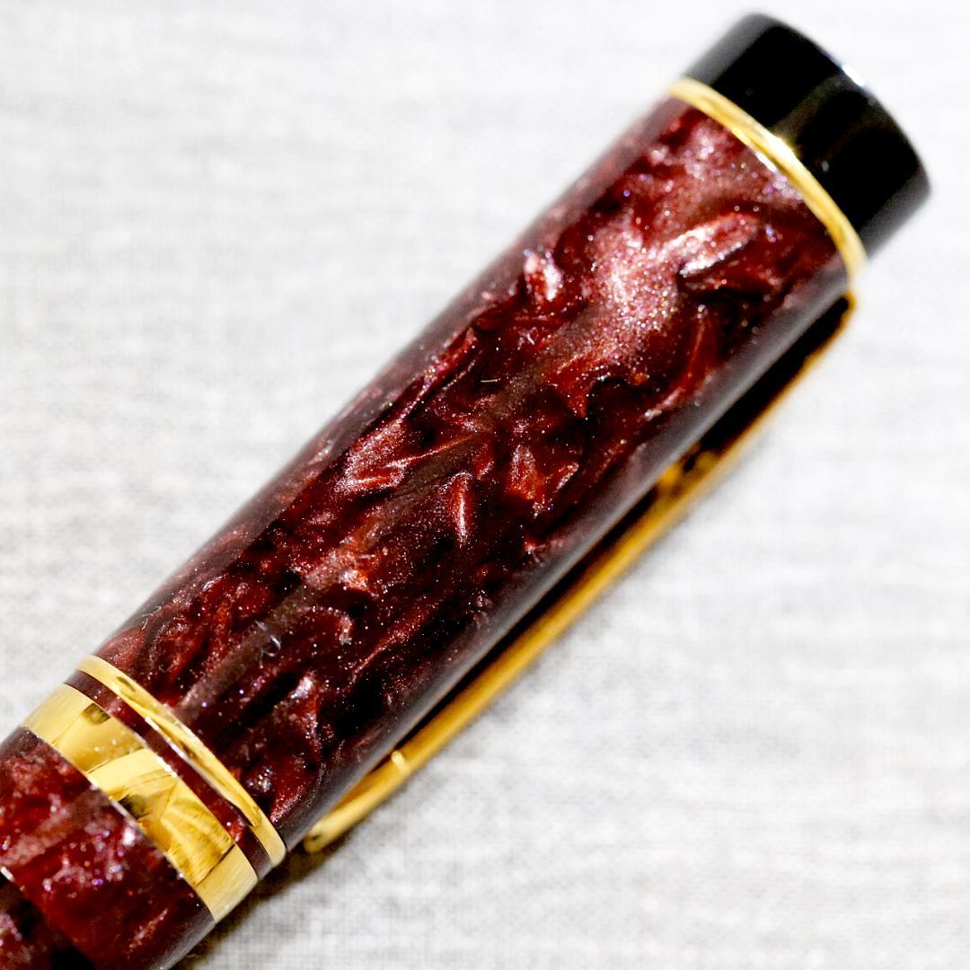 【美品 送料込み】パーカー 万年筆 デュオフォールド ボルドーマーブル