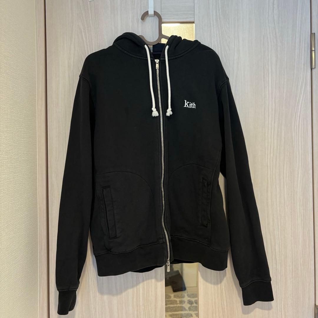 Kith ブラック フルジップパーカー