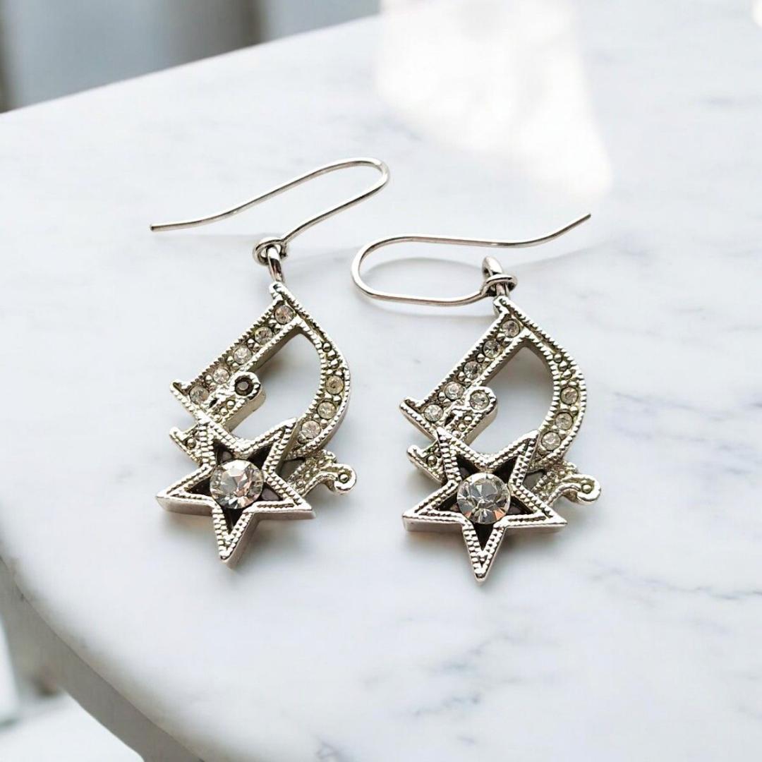 Dior　ディオール　ピアス　トロッターロゴ　スター　星　ラインストーン