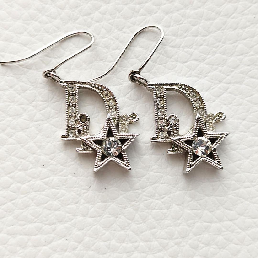 Dior　ディオール　ピアス　トロッターロゴ　スター　星　ラインストーン