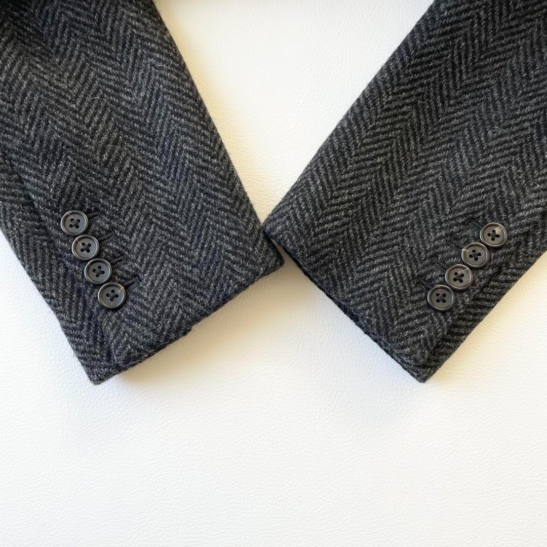 4806【美品】マーガレットハウエル　ヘリンボーン　チェスターコート グレー