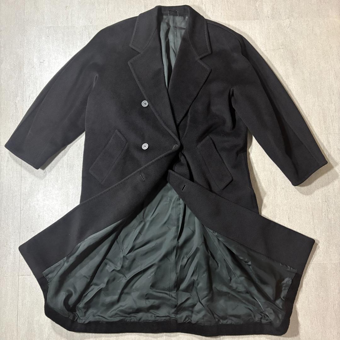 大きいサイズ✨MaxMara　サイズ42　ダブルチェスターコート 黒 ブラック