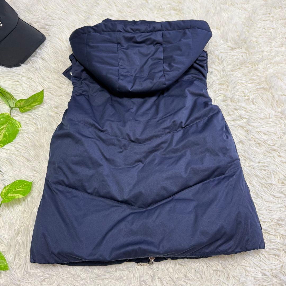 【ムータマリン】美品 ダウンベスト ネイビー Mサイズ レディース 2way