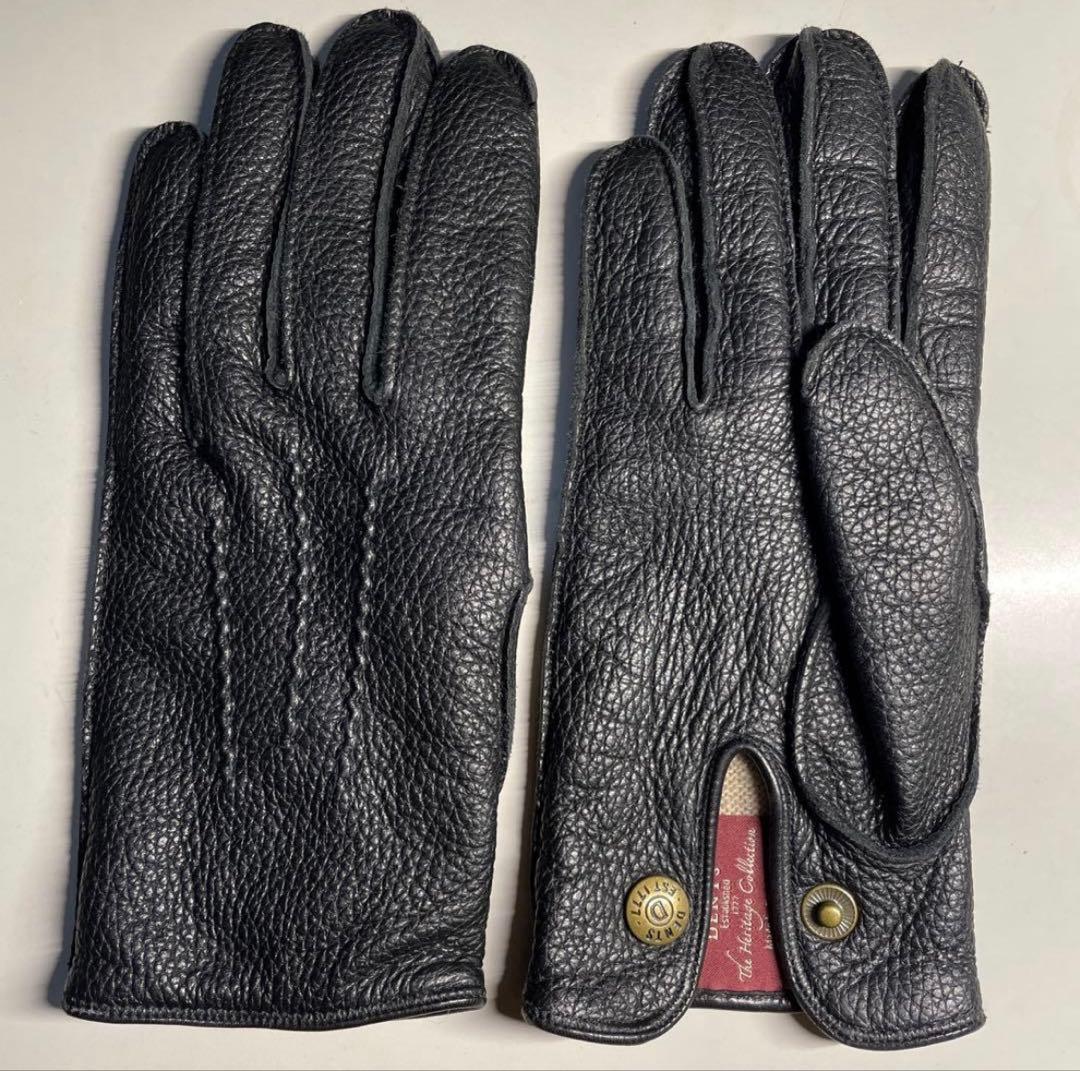 DENTS（デンツ）革手袋　黒　サイズ7　DEERSKIN　ライニング交換済