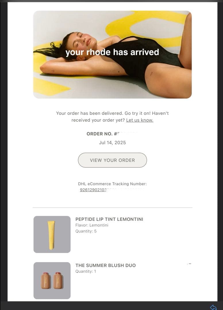 RHODE 限定LEMONTINI リップ＆SUN SOAK チーク