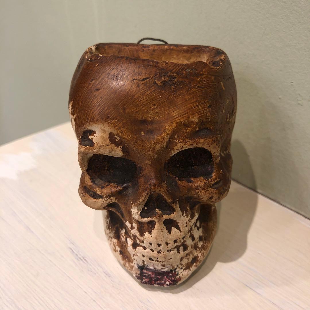 ビンテージ　スカル　髑髏　骸骨　ハロウィン　ミッドセンチュリー レトロ　ホラー