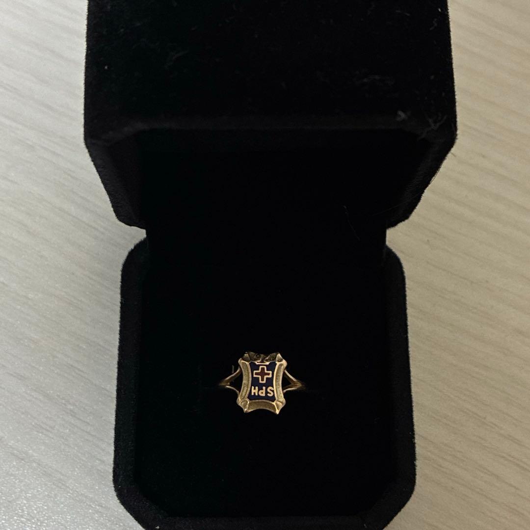 カナダ製26sBIRKS社アSPHカレッジリング指輪10金無垢10Kゴールド