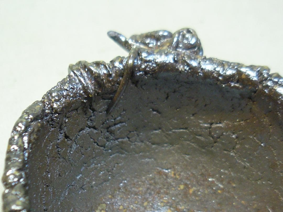 備前焼　龍巻ぐい呑　酒呑　煎茶碗に！細密龍細工