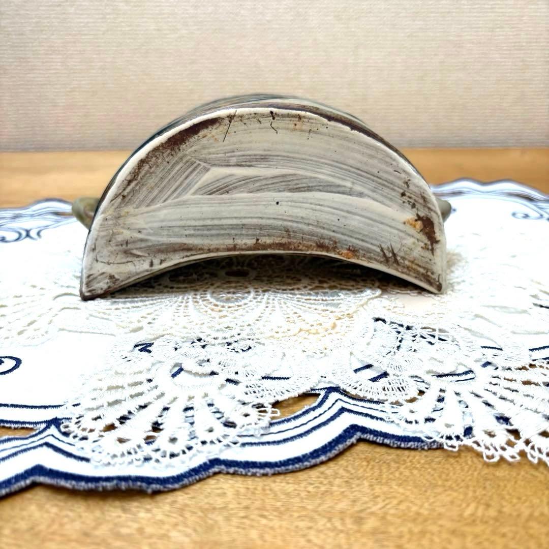 【元箱付き・1989年頃購入】壺屋焼　人間国宝　金城次郎作　魚文抱瓶