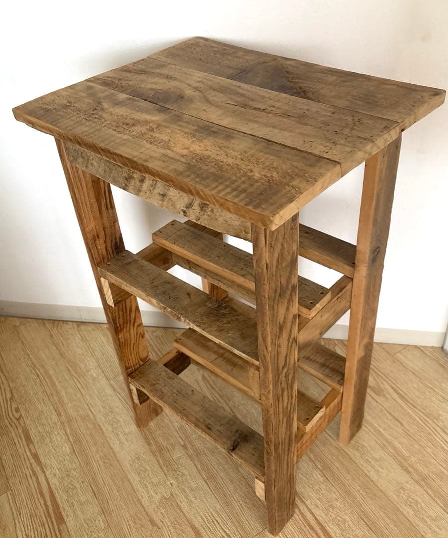 リサイクルウッド 木製シェルフ 無垢 天然木 アンティーク