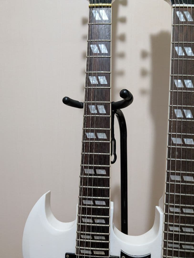 Non Gibson ダブルネックギター ホワイト