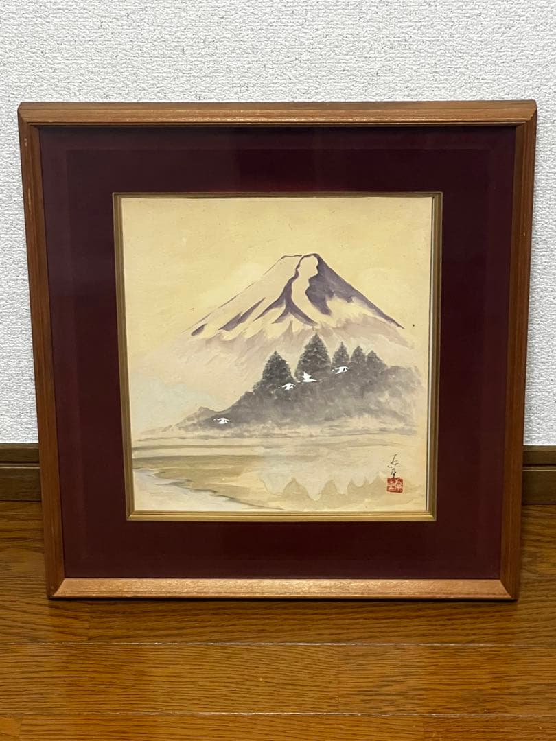 富士山の水彩画