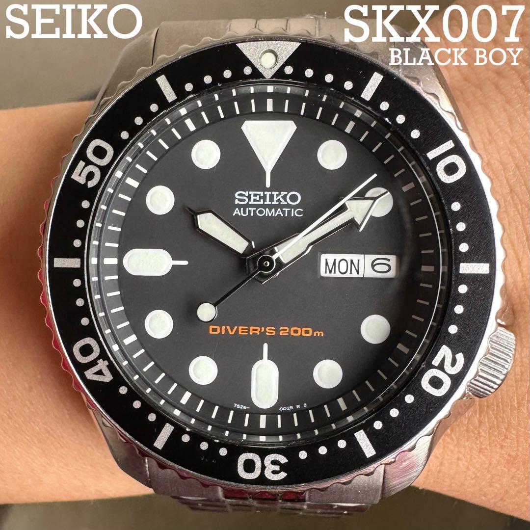 【精度良好・極美品】SEIKO SKX007 7S26-0020 ブラックボーイ