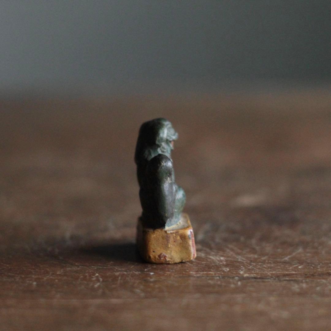 土人形 小さな 獅子 古道具 民芸 アンティーク オブジェ