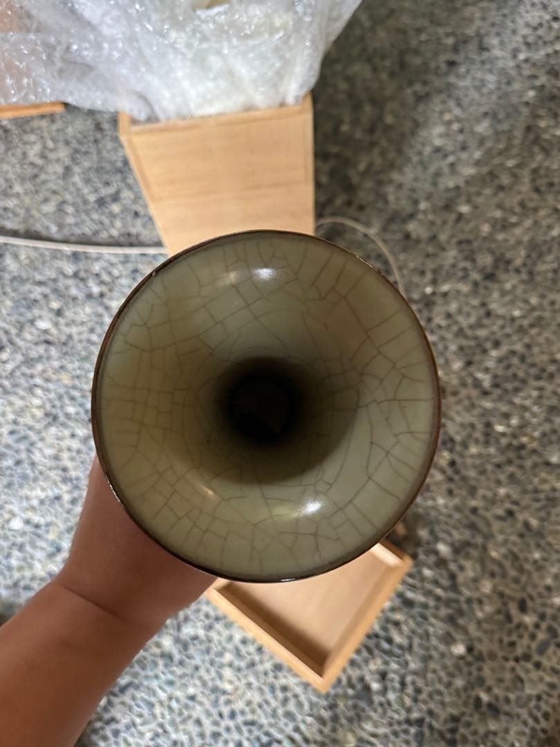 ‼️最後の値段‼️リサイクルFORT‼️9/13唐物買取11‼️北宋官窯青磁双耳瓶‼️箱入