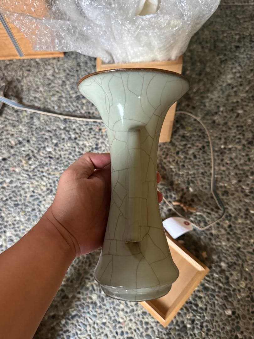 ‼️最後の値段‼️リサイクルFORT‼️9/13唐物買取11‼️北宋官窯青磁双耳瓶‼️箱入