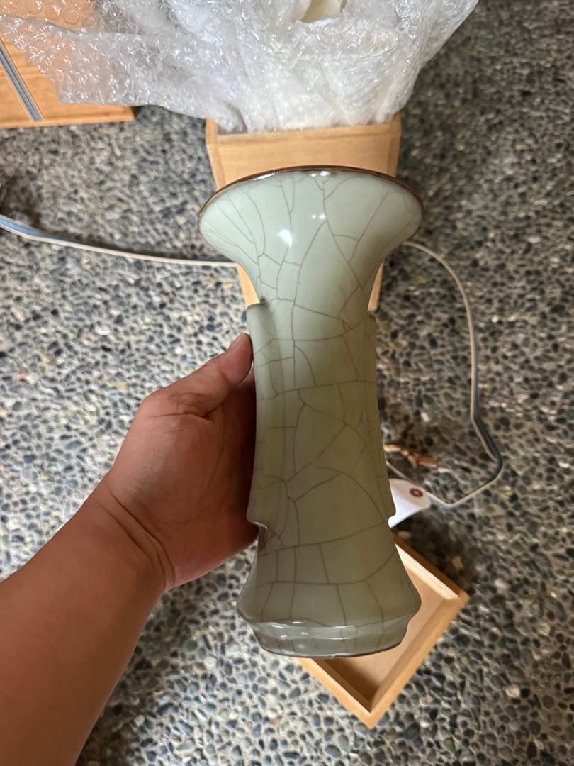 ‼️最後の値段‼️リサイクルFORT‼️9/13唐物買取11‼️北宋官窯青磁双耳瓶‼️箱入