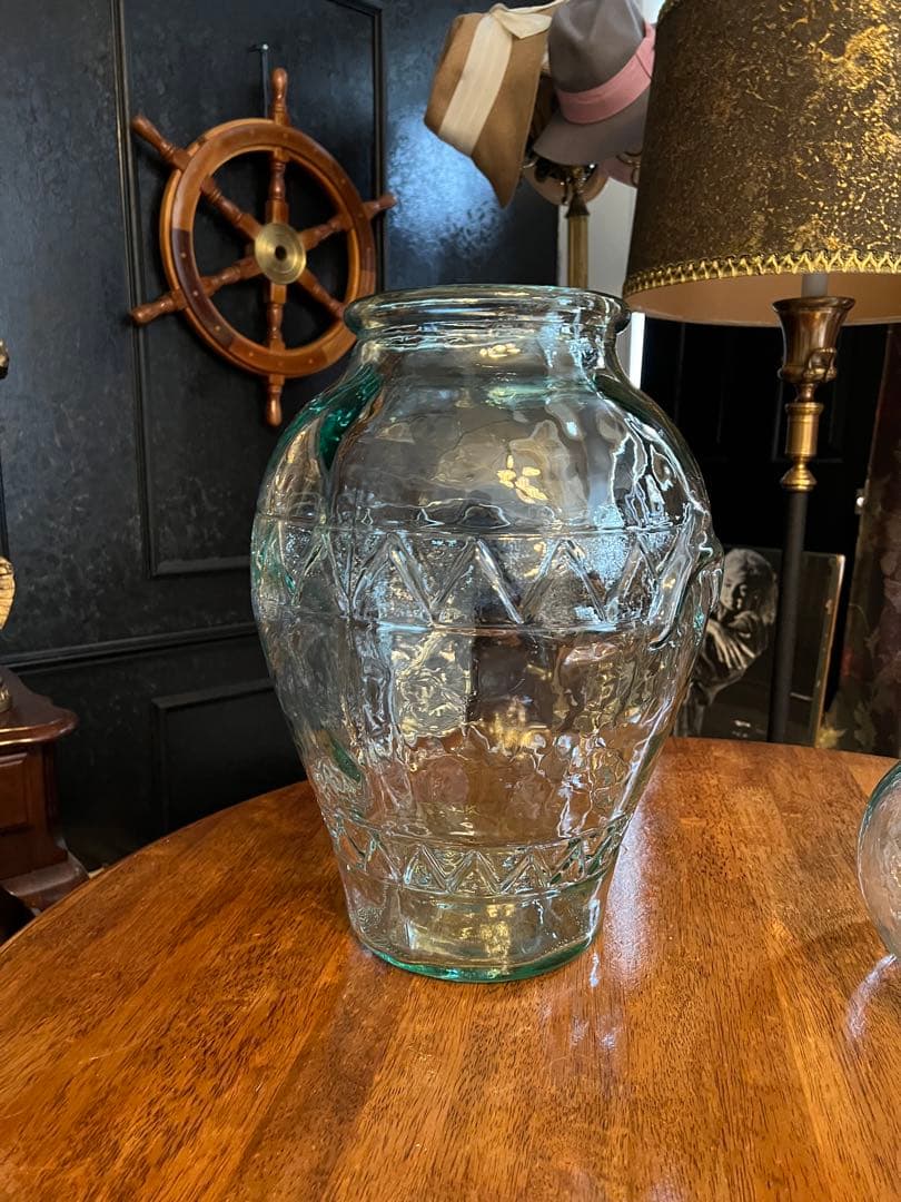 SHUKI イタリア製 特大ガラス フラワーベース花瓶