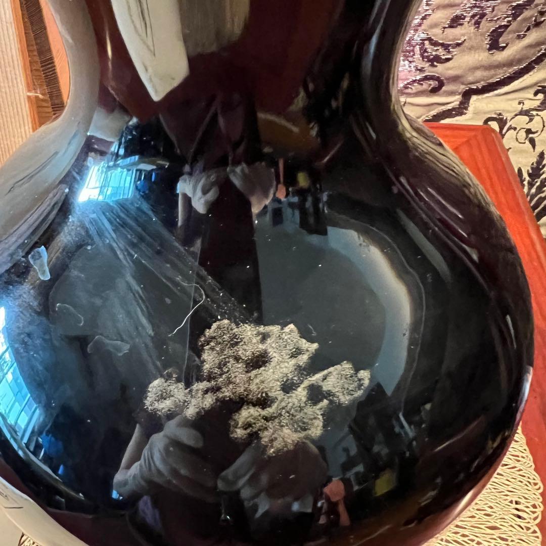 金剛石目塗漆器　無形文化財指定　鳥羽鐐一　硬忍　花瓶　漆器 漆美術 japan