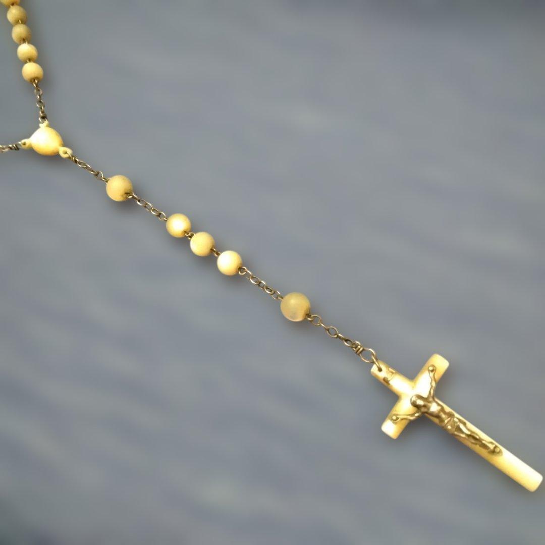 お値下げ　アンティーク　ロザリオ　マザーオブパール　フランス