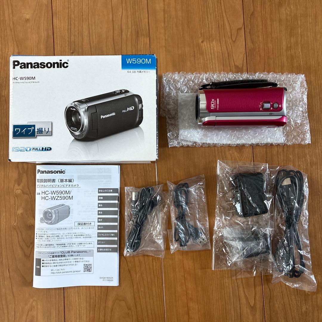 Panasonic HC-W590M ピンク ビデオカメラ本体