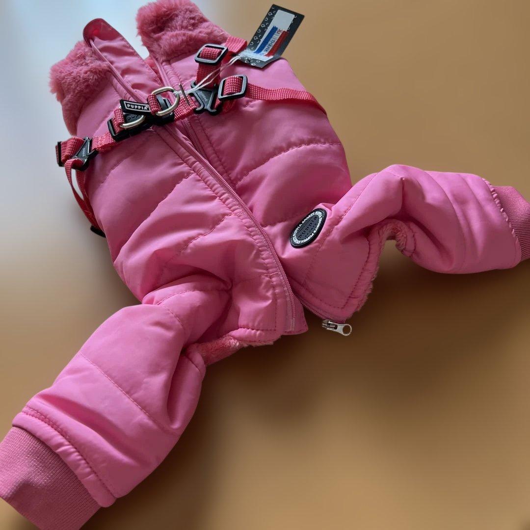 ［puppia］防寒ジャンプスーツ ピンク 冬服 犬服 Mサイズ